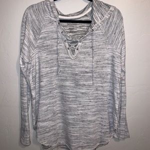 Gray marled sweater